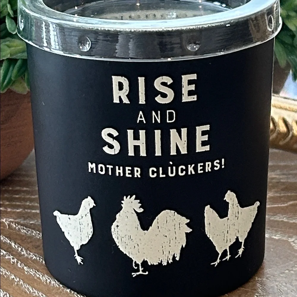 NEW! Farmhouse Rise & Shine Mother Cluckers Ceramic Farm Rooster Soy Candle
